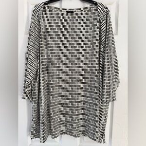 NEW Talbots Black and White Patterned Top